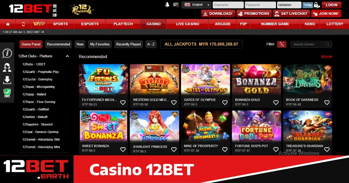 Casino 12bet 3 Các trò chơi nổi bật tại Casino 12bet