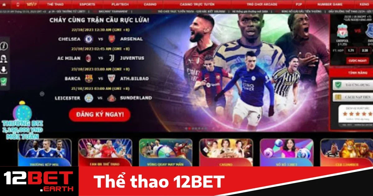 Thể thao 12bet 3 Các môn thể thao nổi bật tại 12bet