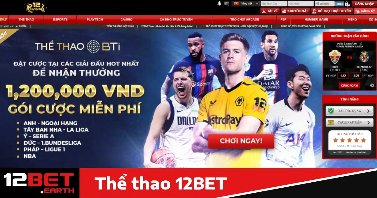 Thể thao 12bet 4 Ưu đãi đặc biệt khi tham gia Thể thao 12bet
